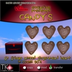 CANDYs 6x Schoko almond gingerbread heart