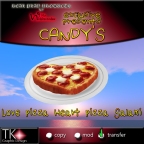 CANDYs love Pizza - heart pizza Salami